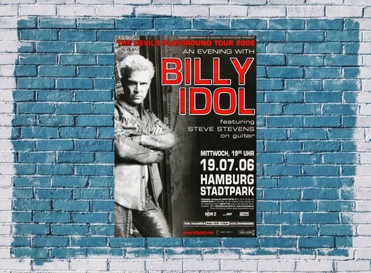 Billy Idol - Devils Playground , Hamburg 2006 - Konzertplakat