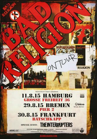 Bad Religion - Live On Tour , Hamburg 2015 - Konzertplakat