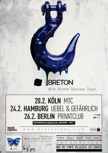 Breton - Force Of Habit, Tour 2014 - Konzertplakat