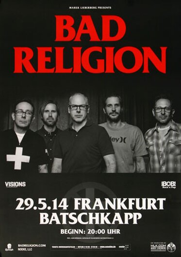 Bad Religion - Process Of Belief , Frankfurt 2014 - Konzertplakat
