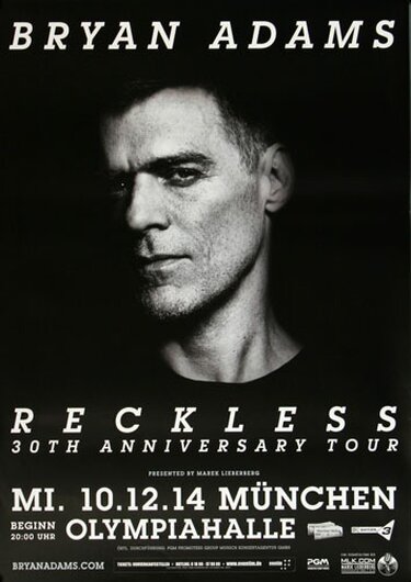 Bryan Adams - Anniversary , München 2014 - Konzertplakat