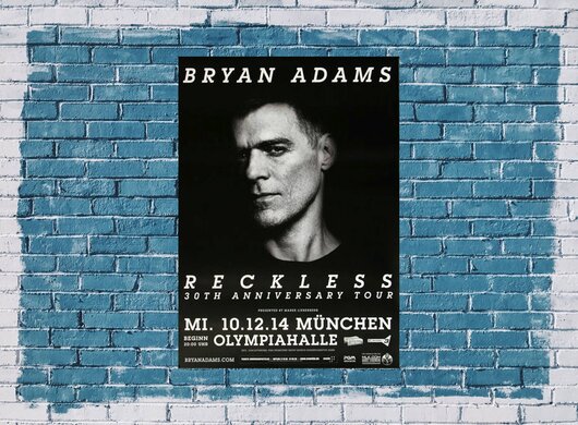 Bryan Adams - Anniversary , München 2014 - Konzertplakat