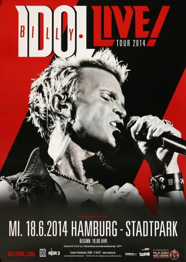 Billy Idol - Kings & Queens , Hamburg 2014 - Konzertplakat