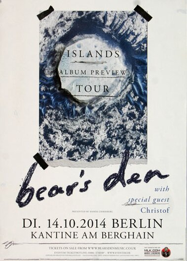 Bear`s Den - Agape, Berlin 2014 - Konzertplakat