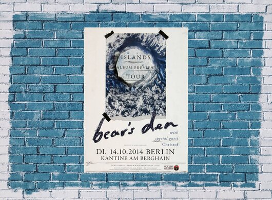 Bear`s Den - Agape, Berlin 2014 - Konzertplakat