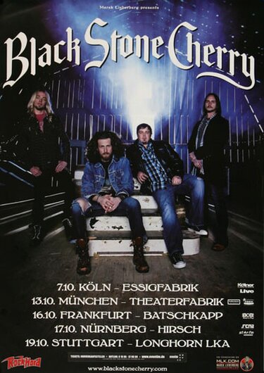 Black Stone Cherry - Runaway, Tour 2014 - Konzertplakat