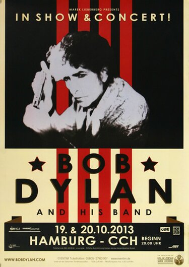 Bob Dylan and His Band - The Bootleg , Hamburg 2013 - Konzertplakat