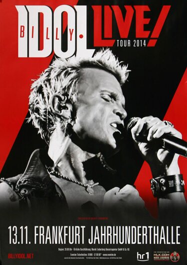 Billy Idol - Kings & Queens , Frankfurt 2014 - Konzertplakat