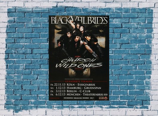Black Veil Brides - New Religion , Köln 2013 - Konzertplakat