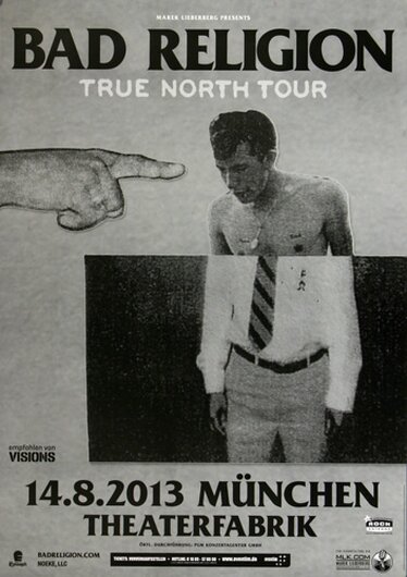 Bad Religion - True North , München 2013 - Konzertplakat