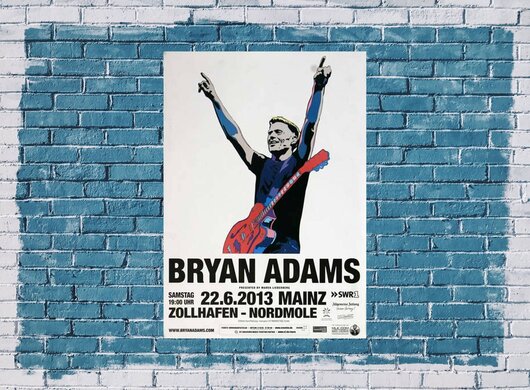 Bryan Adams - Live In , Mainz 2013 - Konzertplakat