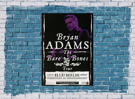 Bryan Adams - Bare Bones , Berlin 2013 - Konzertplakat