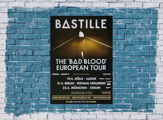 Bastille - Bad Blood, Tour 2013 - Konzertplakat