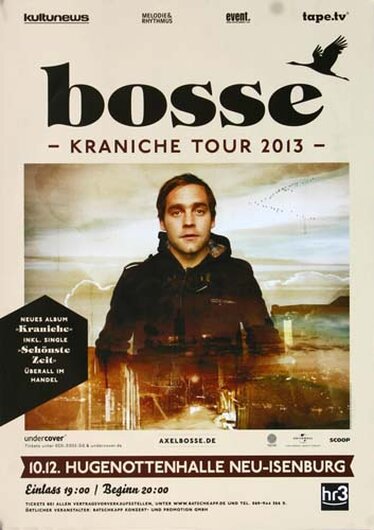 Bosse - Kranische, Neu-Isenburg & Frankfurt 2013 - Konzertplakat