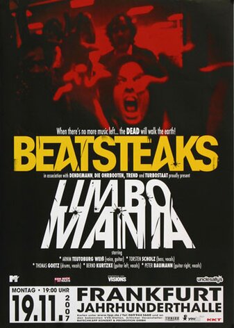 Beatsteaks - Limbo Mania , Frankfurt 2007 - Konzertplakat