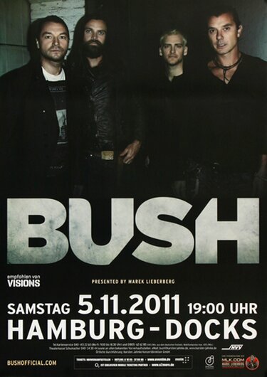 Bush - Memiories, Hamburg 2011 - Konzertplakat