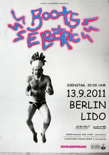 Boots Electric - Honkey Kong, Berlin 2011 - Konzertplakat