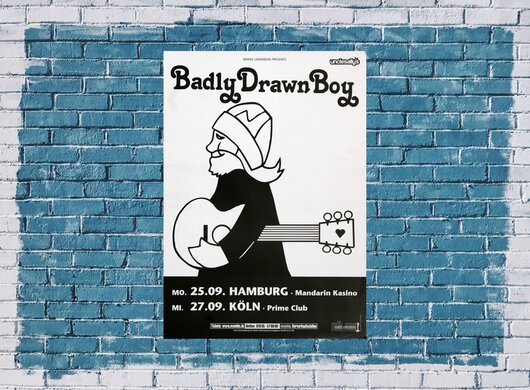 Badly Drawn Boy - One Plus One, Hamburg & Köln  2006 - Konzertplakat