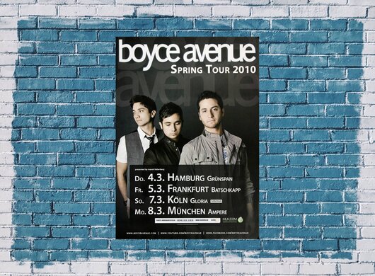 Boyce Avenue - Spring, Tour 2010 - Konzertplakat
