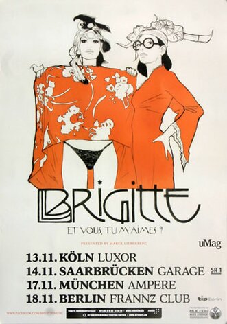 Brigitte - Et Vous, Tu Maimes, Tour 2012 - Konzertplakat