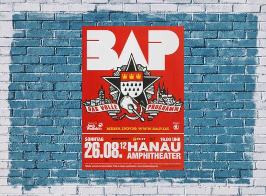 BAP - Volle Programm, Hanau 2012 - Konzertplakat