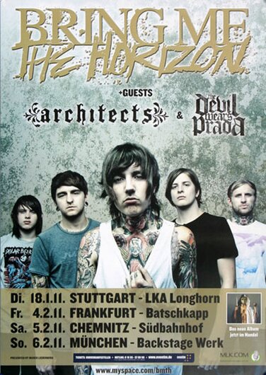 Bring Me The Horizon - Alligator Blood, Tour 2011 - Konzertplakat