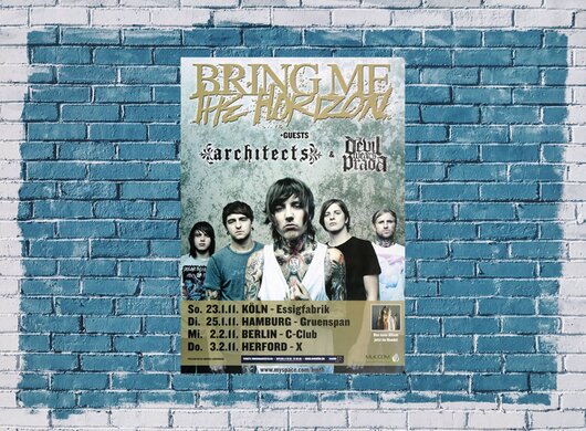Bring Me The Horizon - Theres a Hell, Tour 2011 - Konzertplakat