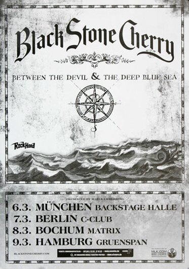 Black Stone Cherry - Deep Blue Sea, Tour 2012 - Konzertplakat