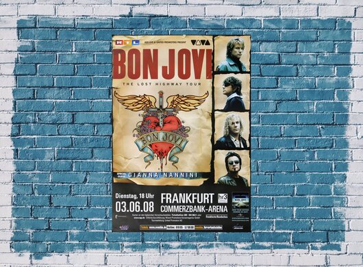 Bon Jovi - Lost Highyway, Frankfurt 2008 - Konzertplakat