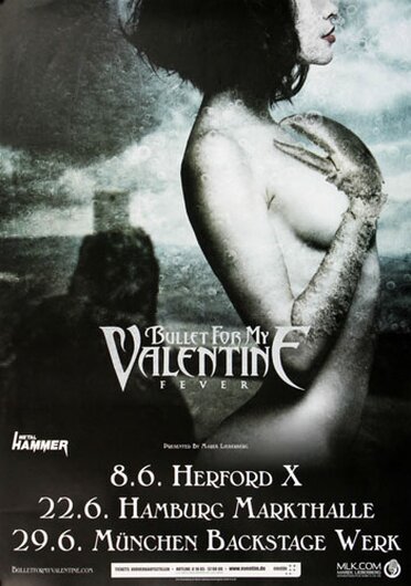 Bullet for My Valentine - Scream, Tour 2010 - Konzertplakat
