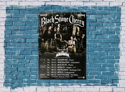 Black Stone Cherry - Blind , Mannheim 2008 - Konzertplakat