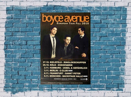 Boyce Avenue - Fall, Tour 2010 - Konzertplakat