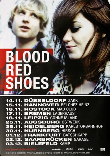 Blood Red Shoes - Fire Like This, Tour 2010 - Konzertplakat