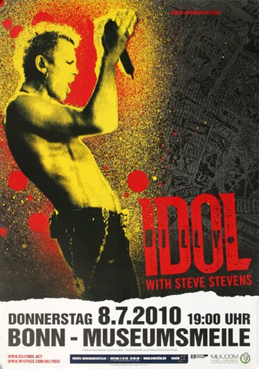 Billy Idol - Alive in Bonn, Bonn 2010 - Konzertplakat