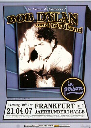Bob Dylan and His Band - Modern Times, Frankfurt 2007 - Konzertplakat