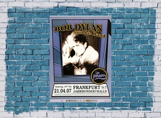 Bob Dylan and His Band - Modern Times, Frankfurt 2007 - Konzertplakat