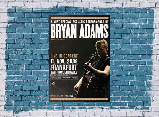 Bryan Adams - One World, Frankfurt 2009 - Konzertplakat