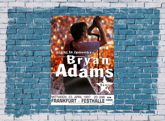 Bryan Adams - Night To Remember, Frankfurt 1997 - Konzertplakat