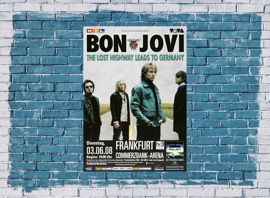 Bon Jovi - Leads to Germany, Frankfurt 2008 - Konzertplakat