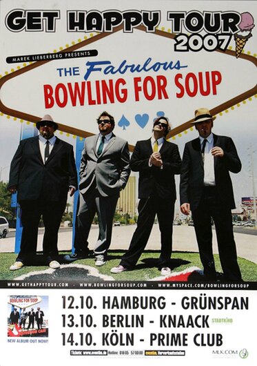 Bowling for Soup - Get Happy, Tour 2007 - Konzertplakat