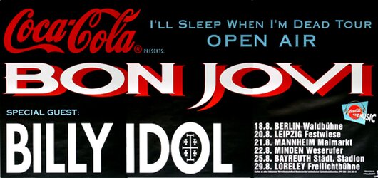 Bon Jovi, Open Air, 3 x DIN A1 = 177x84cm, 1993