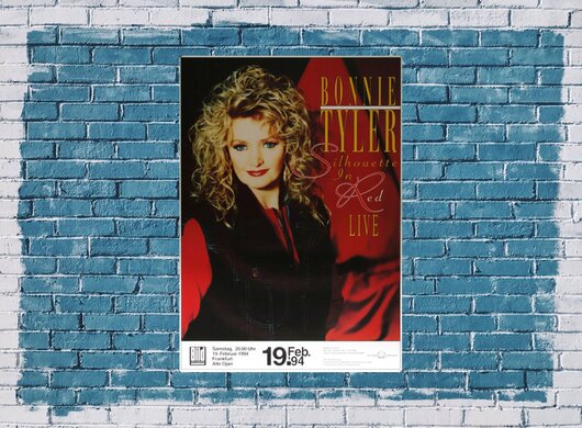 Bonnie Tylor - Silhouette in Red, Frankfurt 1994 - Konzertplakat