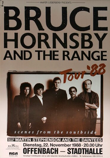 Bruce Hornsby - The Southside, Offenbach & Frankfurt 1988 - Konzertplakat