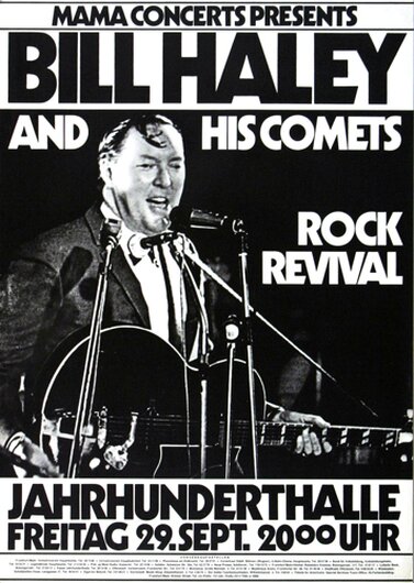 Bill Haley and his Comets - Rock Revival, Frankfurt  1972 - Konzertplakat