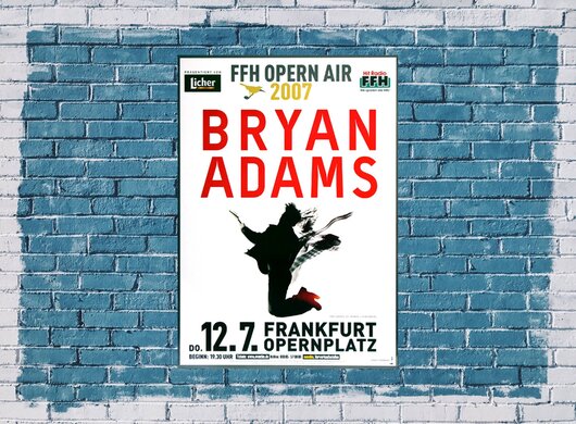 Bryan Adams - Open Air, Frankfurt 2007 - Konzertplakat