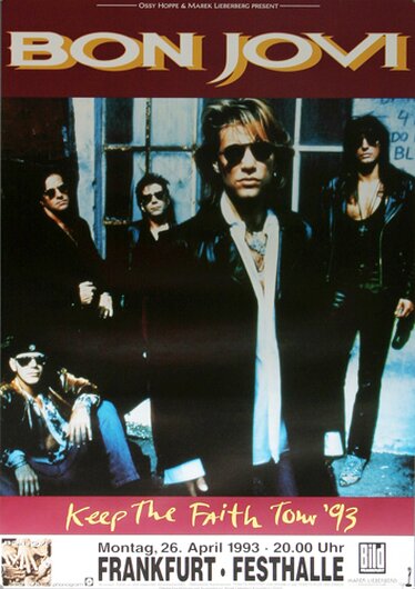 Bon Jovi - Keep The Faith, Frankfurt 1993 - Konzertplakat