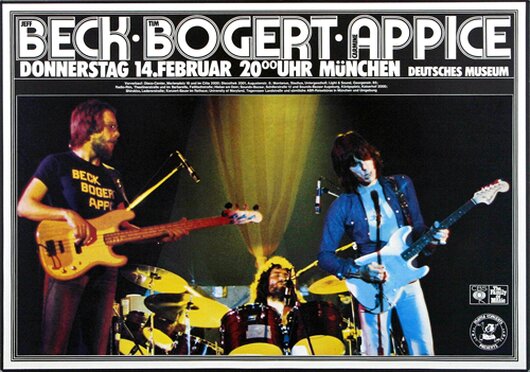 Beck, Bogert, Appice - Sweet Sweet Surrender, Mnchen 1974 - Konzertplakat