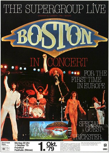 Boston - Dont Look Back, Frankfurt 1979 - Konzertplakat