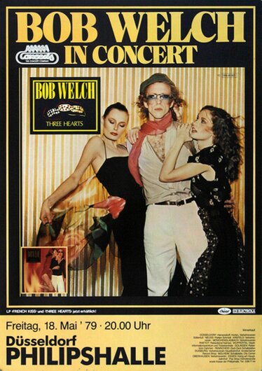 Bob Welch - French Kiss, Düsseldorf 1979 - Konzertplakat