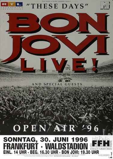 Bon Jovi - Live, Frankfurt 1996 - Konzertplakat